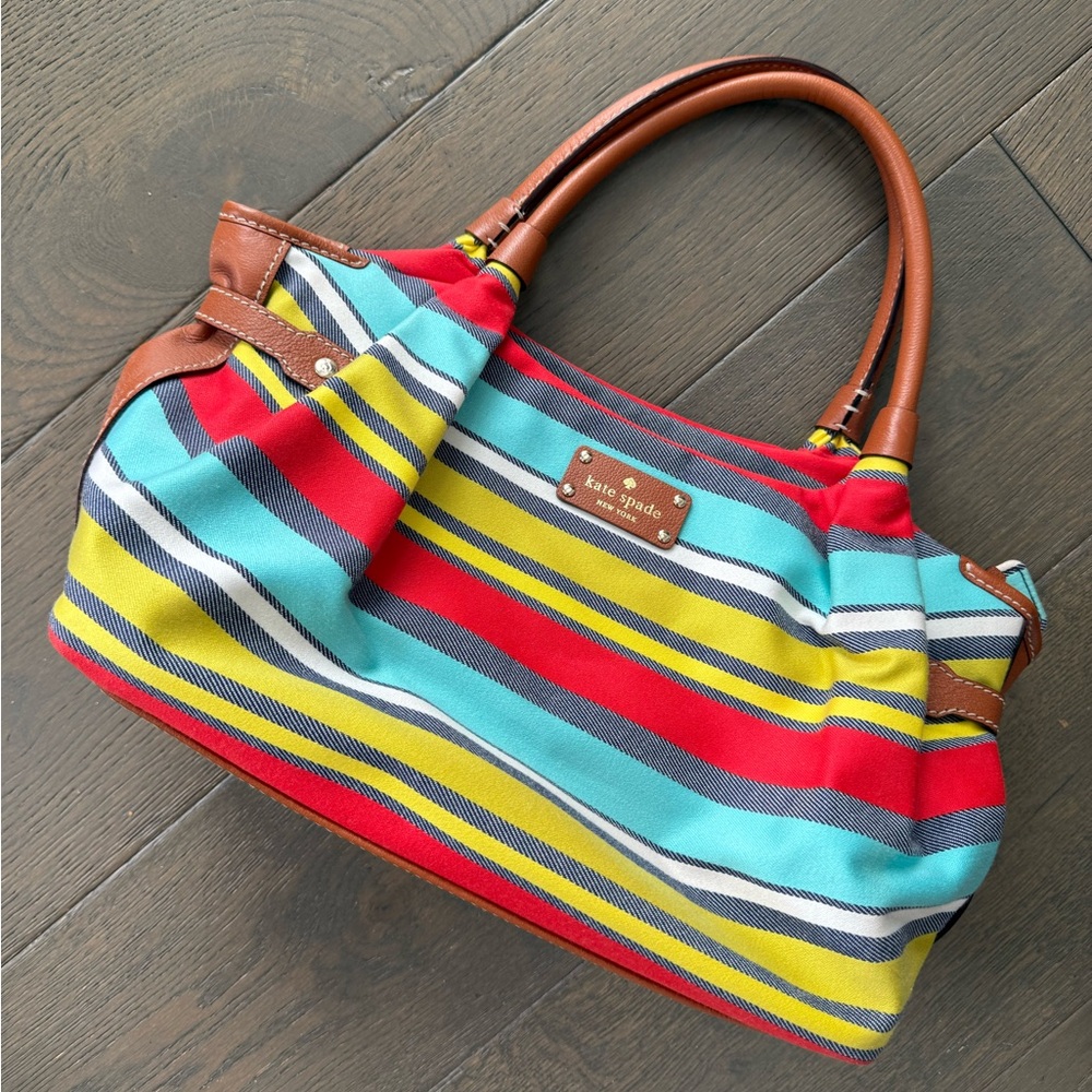 Kate Spade Striped Large Satchel Bag - New Condition!!